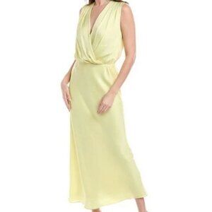 Favorite Daughter Yellow Nita Sleeveless Satin Maxi Long Dress